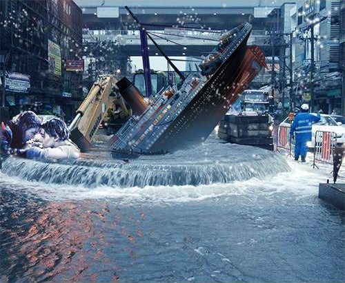 สื่อนอก ชาวเน็ต ล้อขำๆ Amazing Thailand ท่อแตกกลางกรุง