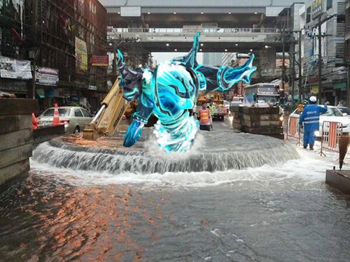 สื่อนอก ชาวเน็ต ล้อขำๆ Amazing Thailand ท่อแตกกลางกรุง