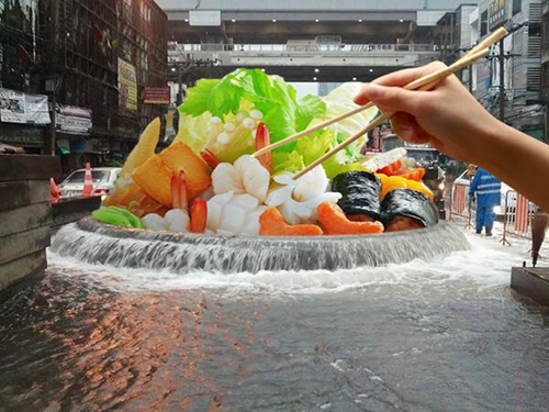สื่อนอก ชาวเน็ต ล้อขำๆ Amazing Thailand ท่อแตกกลางกรุง