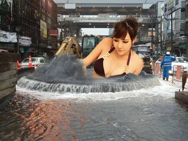 สื่อนอก ชาวเน็ต ล้อขำๆ Amazing Thailand ท่อแตกกลางกรุง