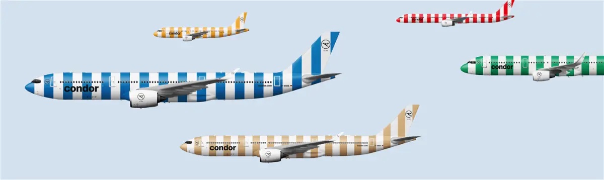 Condor สายการบินเยอรมันที่นำเอา ชายหาด ผ้าเช็ดตัว และเก้าอี้ชายหาด มาเป็นแรงบันดาลใจในการดีไซน์เครื่องบินสีสันแปลกใหม่