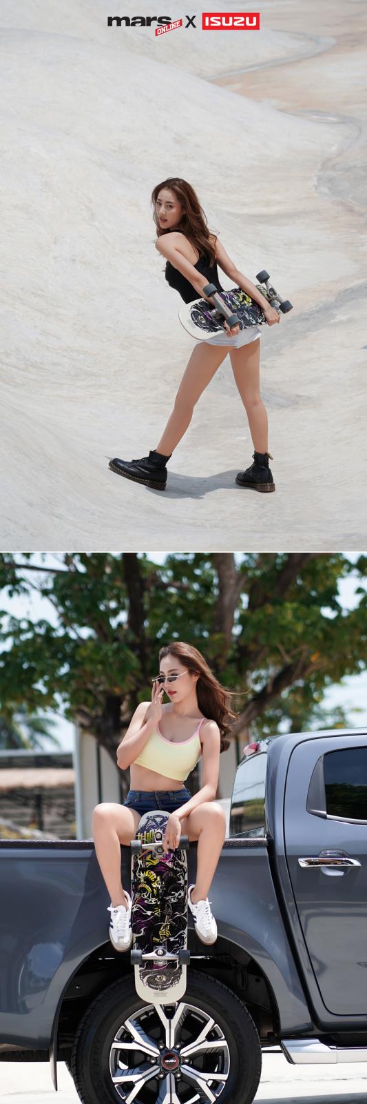 เมจิ-นัชชา สาวสวยยุคใหม่กับกิจกรรมไลฟ์สไตล์สุดคูลที่จะขับ NEW ISUZU D-MAX HI-LANDER รุ่นใหม่ล่าสุด ไปเล่นสเก็ตบอร์ด!!