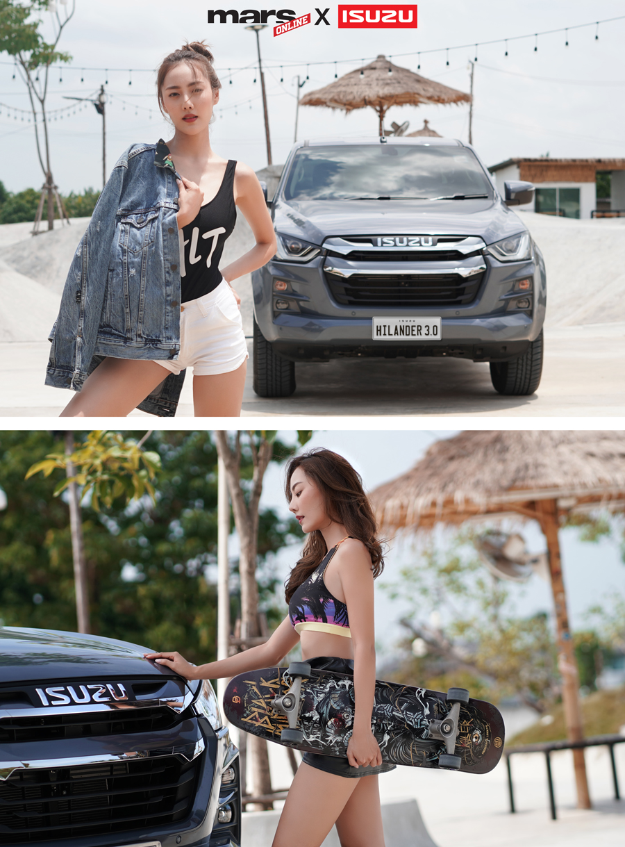 เมจิ-นัชชา สาวสวยยุคใหม่กับกิจกรรมไลฟ์สไตล์สุดคูลที่จะขับ NEW ISUZU D-MAX HI-LANDER รุ่นใหม่ล่าสุด ไปเล่นสเก็ตบอร์ด!!