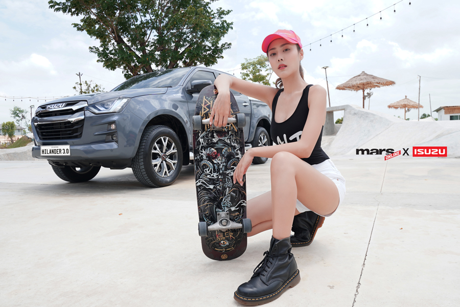 เมจิ-นัชชา สาวสวยยุคใหม่กับกิจกรรมไลฟ์สไตล์สุดคูลที่จะขับ NEW ISUZU D-MAX HI-LANDER รุ่นใหม่ล่าสุด ไปเล่นสเก็ตบอร์ด!!