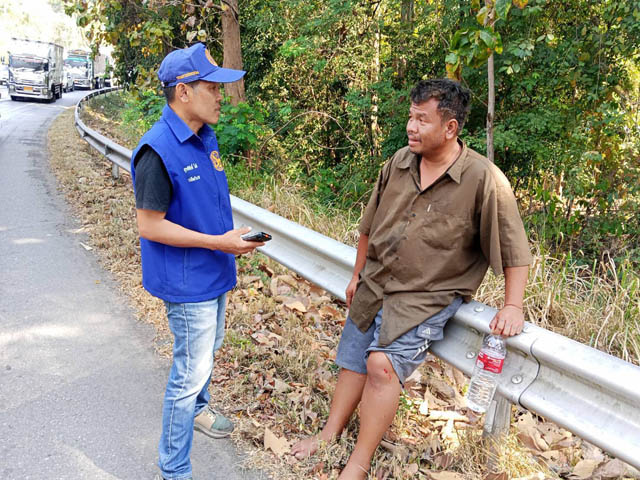 คนขับรถบรรทุกน้ำมัน คนเกิดเหตุ