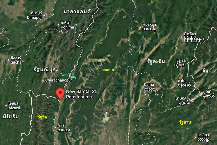 ที่ตั้งเขต New Samtal จุดที่มีการรื้อทำลายรั้วกั้นชายแดน