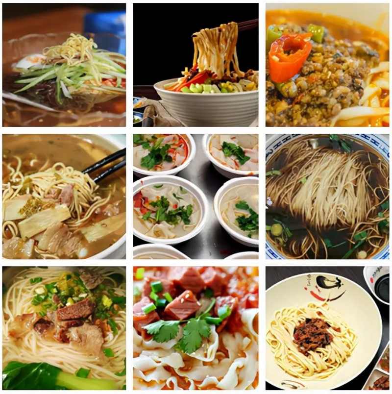 ในจีนมีการจัดอันดับ “สิบยอดบะหมี่จีน” อาทิเช่น บะหมี่เนื้อวัวหลันโจว, บะหมี่จ๋าเจี้ยวเมี่ยนปักกิ่ง, บะหมี่ซันซี, บะหมี่เย็นจี๋หลิน, บะหมี่เหอหนัน, บะหมี่อู๋ฮั่น, บะหมี่เสฉวน “ตันตันเมี้ยน”, บะหมี่หังโจว...    คุณเคยลิ้มรสชาติบะหมี่แบบใดบ้าง? (แฟ้มภาพจากสื่อจีน)