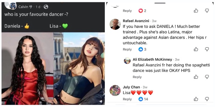 คอมเมนต์เก่าที่ถูกขุด พบถ้อยคำเปรียบเทียบดาเนียลากับลิซ่าในลักษณะถูกวิจารณ์ว่าเหยียดเชื้อชาติ