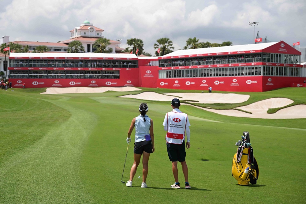 กรีนหลุม 18 สนามสนามเซนโตซา กอล์ฟ คลับ ตันจง คอร์ส (ภาพ: HSBC/Getty Images)