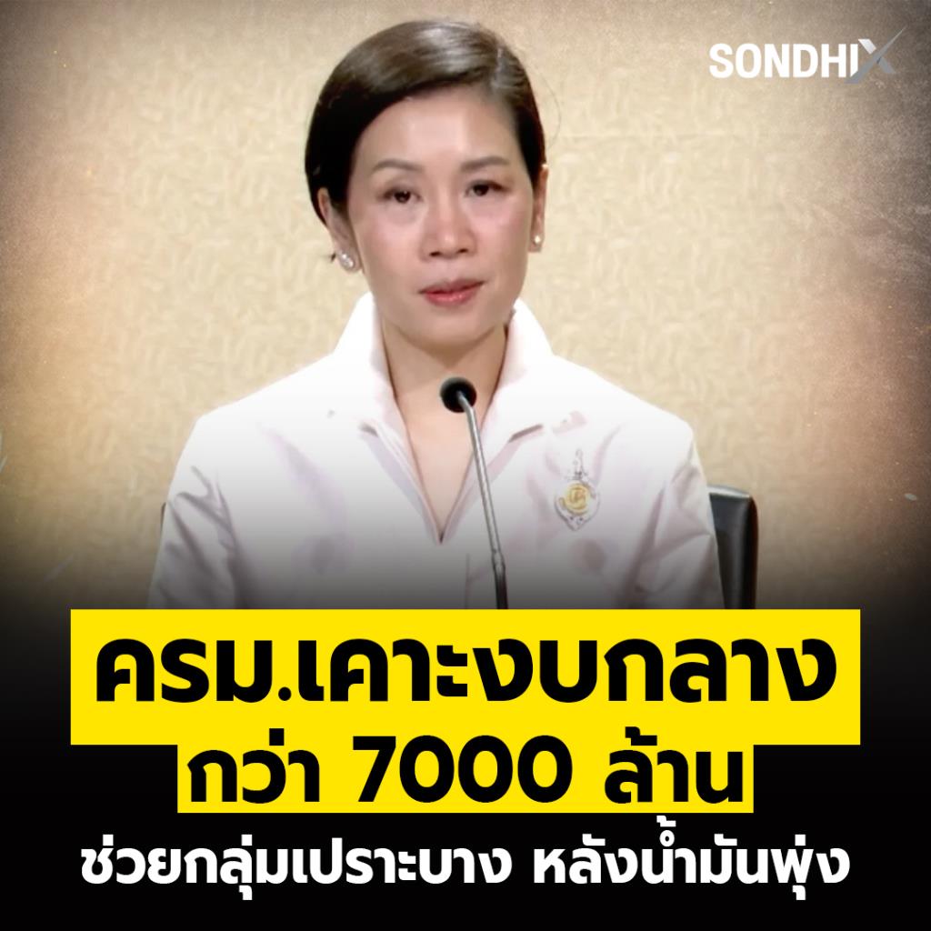 ครม.เคาะงบกลาง กว่า 7000 ล้าน ช่วยกลุ่มเปราะบาง หลังน้ำมันพุ่ง