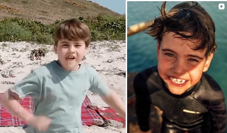 สองภาพเด่นในวิดีโอคลิปที่ระลึกเบิร์ธเดย์ของปรินซ์หลุยส์ ซึ่งได้รับแรงเชียร์หนาแน่นกว่า 532,000 ไลก์ และมากกว่า 6,979 เมนท์กันเลยทีเดียว