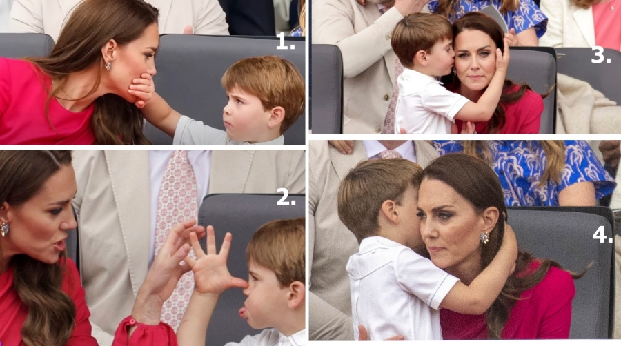 ในวันดีๆ ซึ่งพระมารดาเคททรงปราบพลังเกเรของพระโอรสหลุยส์ได้อย่างแยบยล จนกระทั่งแฮปปี้เอ็นดิงลงด้วยดีนั้น เกิดผลพลอยได้ขึ้นมา คือ ภาพทั้ง 4 ช็อตนี้ ซึ่งเป็นเหตุวิกฤติเล็กๆ บนอัฒจันทร์รอยัลบอกซ์ ณ วันสุดท้ายของพระราชพิธีเฉลิมฉลองแพลตินัม จูบิลี 2022 โดยปรินซ์หลุยส์ หนูน้อยวัย 4 กะรัตทรงสนุกสนานและซุกซนกับพระญาติจนกระทั่งเหน็ดเหนื่อยได้ที่ แล้วกลายเป็นความหงุดหงิด ซึ่งปรินซ์ทรงระบายออกด้วยการดึงหน้าดึงตาล้อเลียนไปทางคณะพาเหรด พระมารดาเคทต้องขอร้องให้ปรินซ์เพลาๆ ลง แต่ปรินซ์หนูน้อยทรงพระเศียรร้อนฉ่า และจึงเคือง แล้วแกล้งเหวี่ยงมากขึ้น ** “ลูกต้องทำตัวดีๆ นะคะ” พระมารดาทรงกล่าว เจเรมี ฟรีแมน นักอ่านริมฝีปากระดับปรมาจารย์ของอังกฤษบอกอย่างนั้น สตาร์เดลี สื่อหัวสีใหญ่ยักษ์รายงาน ** “ป๋มไม่อยาก ป๋มไม่อยาก” เจ้าชายหลุยส์ทรงโต้ตอบกลับอย่างดื้อดึง ก่อนจะยื่นพระหัตถ์ขวาปิดพระโอษฐ์คุณแม่ พร้อมส่งสายพระเนตรตัดพ้อว่าแม่ไม่เข้าใจป๋มเลย แล้วเบือนพระพักตร์เฉยเมยปะปนกับความเซ็งพระทัยไปทางอื่น ** พระมารดาเคททรงดึงพระหัตถ์นั้นลง และชวนคุยยิ้มแย้ม แต่ปุบปับนั้นเองปรินซ์หลุยส์ทรงปรี๊ดแตก พุ่งพระหัตถ์ข้างซ้ายที่ว่างอยู่ หมายจะปิดพระโอษฐ์กะรอีกครา แต่คุณแม่ทรงฉับไวกว่า ทรงผงะดึงพระองค์ถอยออกมาทันด้วยความเหนือชั้นด้านความเร็ว ** เมื่อปรินซ์จิ๋วทรงพ่ายแพ้ ก็ดึงดันไฝว้ต่อด้วยกระบวนท่าโบกพระหัตถ์ปัดๆๆ  ต่อด้วยกระบวนท่าตั้งพระหัตถ์ขึ้นบี้จมูกแบบเป่าแตรท้าทายท้ารบ ** ในพระมู้ดสงบราบเรียบ คุณแม่ทรงจับพระหัตถ์อวบป้อมไว้มั่นคง ก่อนจะดึงออกจากพระพักตร์แก้มกลม แล้วทรงเขม้นมองด้วยสายตาห้ามปราม “คุณแม่บอกแล้วไงคะ ไม่ให้เล่นมือนะคะ” จากนั้น ทรงชี้ชวนดูพาเหรด เจเรมี ฟรีแมน อ่านริมฝีปากและวิเคราะห์อย่างมั่นใจ เดลีสตาร์รายงาน ** ช็อตถัดมานั้น น่าทึ่งมาก ปรินซ์หลุยส์ทรงไม่แผดร้องหรือลงไปนอนดิ้นดั่งเด็ก 4 ขวบส่วนใหญ่ ทรงยุติศึกเองแบบแมนๆ โดยหันไปนั่งกอดอกนิ่งเงียบ นับเป็นการระงับพระทัยตนเองได้อย่างเหลือเชื่อ เข็มนาทีผ่านไประยะหนึ่ง ไม่มีผู้ใดเข้าไปแทรกแซง ปรินซ์ซึ่งน่าจะทรงนึกสงสาร ลุกจากที่นั่ง เดินไปกอดปลอบพระทัยพระมารดาและหอมแก้มอย่างอ่อนหวานจริงใจ 