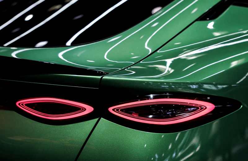 ไฟท้าย Formula S ของแบรนด์ Fang Cheng Bao ของค่าย BYD ในงานแสดงยานยนต์นานาชาติปักกิ่ง หรือ Auto China ที่กรุงปักกิ่ง ประเทศจีน เมื่อวันที่ 24 เมษายน 2569 – ภาพ : รอยเตอร์