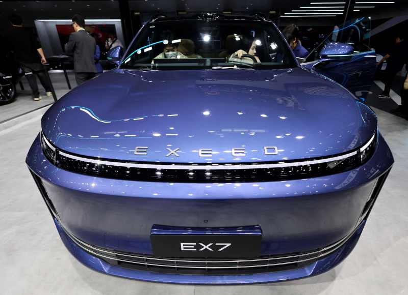 Exeed model EX7 จากค่ายรถยนต์ไฟฟ้า Chery  (แฟ้มภาพรอยเตอร์)