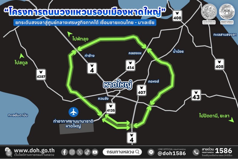 ‘พิพัฒน์’ดันสร้าง”วงแหวนหาดใหญ่’งบ 4.1หมื่นล.สร้างเต็มวงในปี 80 -เร่งออกแบบ MR1”นครสวรรค์-สมุทรสาคร”ผุดมอเตอร์เวย์&amp;คลองระบายน้ำ