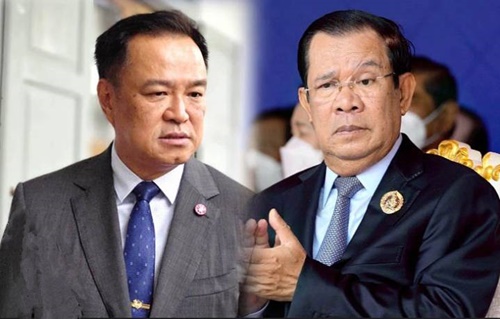 “นายอนุทิน ชาญวีรกูล” นายกรัฐมนตรีไทย และสมเด็จฮุน เซน อดีตนายกรัฐมนตรี และประธานวุฒิสภากัมพูชา