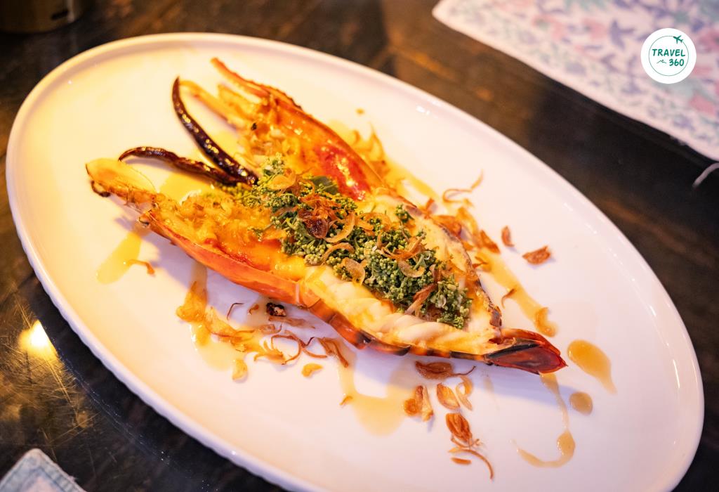 กุ้งเผาน้ำปลาหวานสะเดา