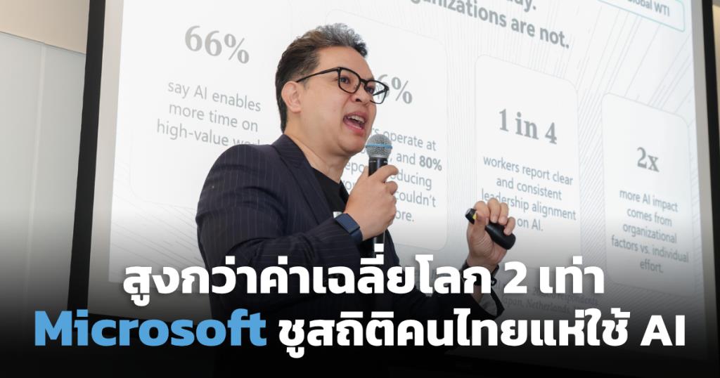  นายธนวัฒน์ สุธรรมพันธุ์ กรรมการผู้จัดการใหญ่ ไมโครซอฟท์ ประเทศไทย และตลาดใหม่ 