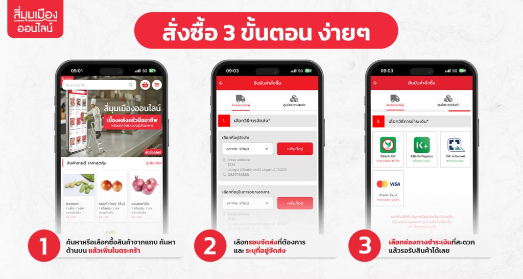 เปิดตัว"สี่มุมเมืองออนไลน์" ยกระดับค้าส่งอาหารสู่ยุคดิจิทัล แจงโปรเจ็กต์25ไร่อยู่ระหว่างประเมิน