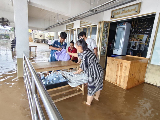 น้ำโขงจ่อวิกฤต!ทะลักท่วมร้านค้าใต้ลานพญานาค ถนนบางจุดจมลึก 1.5 เมตร เตือนเฝ้าระวังน้ำเอ่อล้น 6 อำเภอ