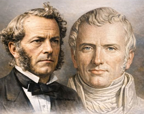 George Gabriel Stokes (1819-1903) (ซ้าย) กับ Claude-Louis Navier (1788-1836) (ขวา)  ภาพจาก thephysicist_boy