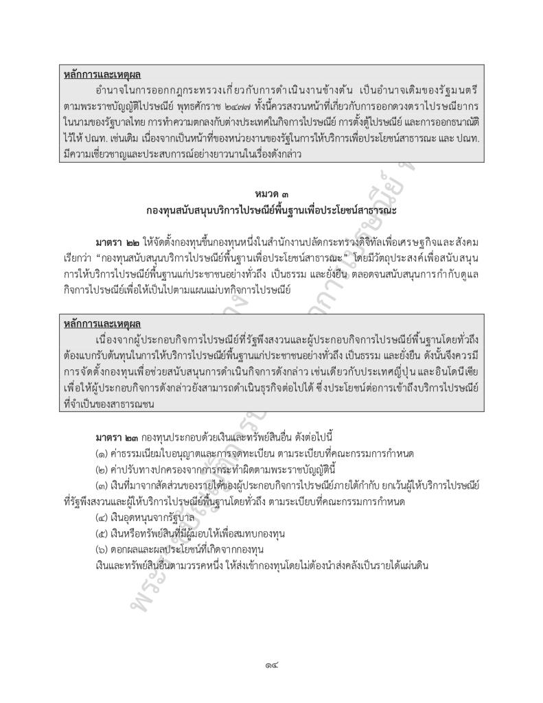 ร่าง พ.ร.บ.การประกอบกิจการไปรษณีย์ พ.ศ. ....