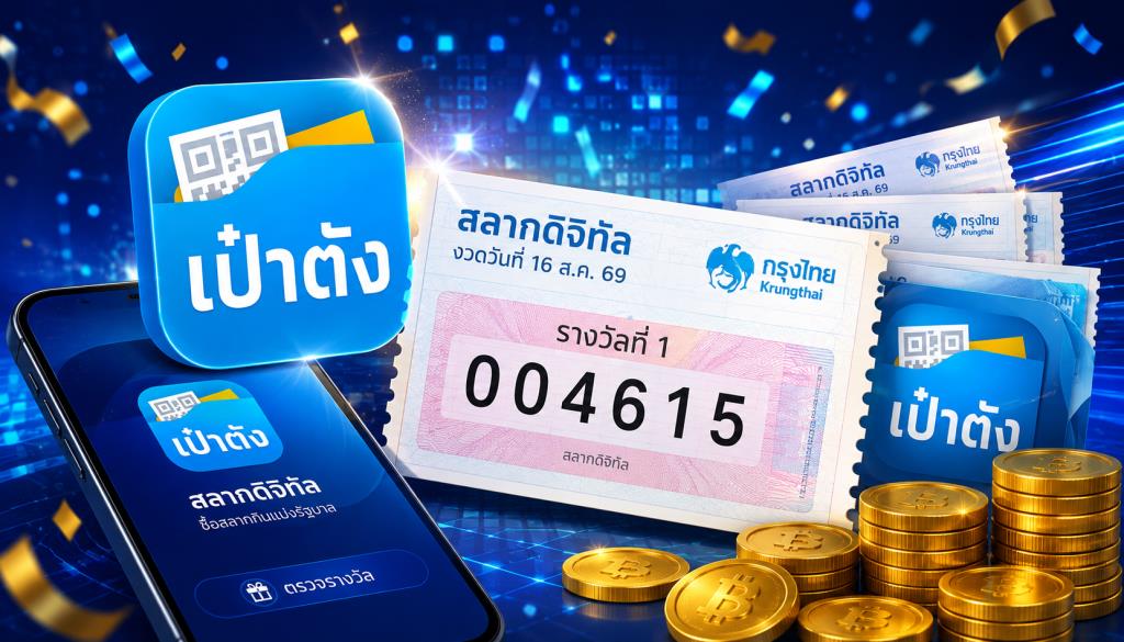 รับเละ60ล้าน เฮงถูก10ใบรางวัล1 สลากดิจิตอลแอปเป๋าตัง