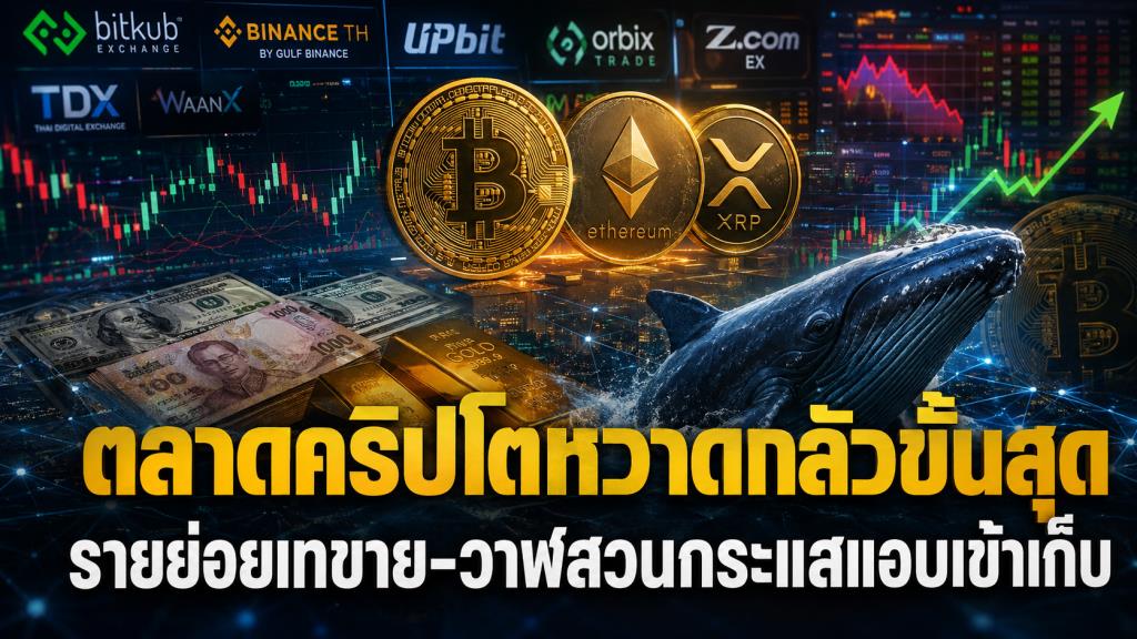 ตลาดคริปโตหวาดกลัว รายย่อยเทขาย-วาฬสวนกระแสแอบเข้าเก็บ