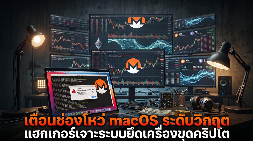 เตือนช่องโหว่ macOS ระดับวิกฤต แฮกเกอร์เจาะระบบยึดเครื่องขุดคริปโต