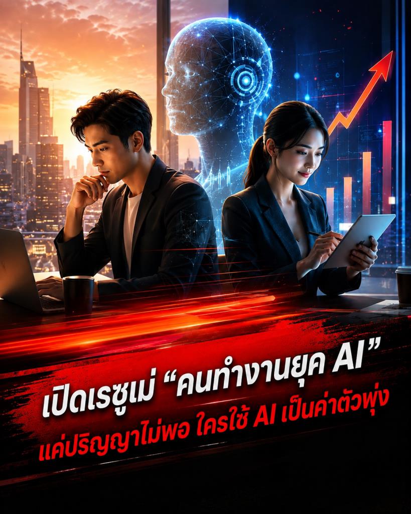 เปิดเรซูเม่ “คนทำงานยุค AI”  แค่ปริญญาไม่พอ ใครใช้ AI เป็นค่าตัวพุ่ง