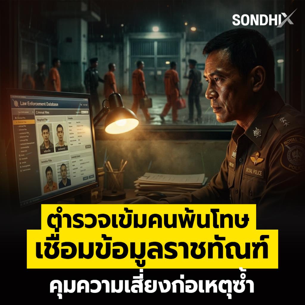ตำรวจเข้มคนพ้นโทษ  เชื่อมข้อมูลราชทัณฑ์  คุมความเสี่ยงก่อเหตุซ้ำ