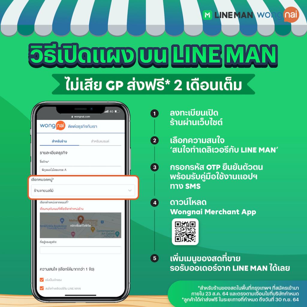 LINE MAN มีแคมเปญให้ร้านใหม่ทดลองใช้ระบบ GP ฟรี