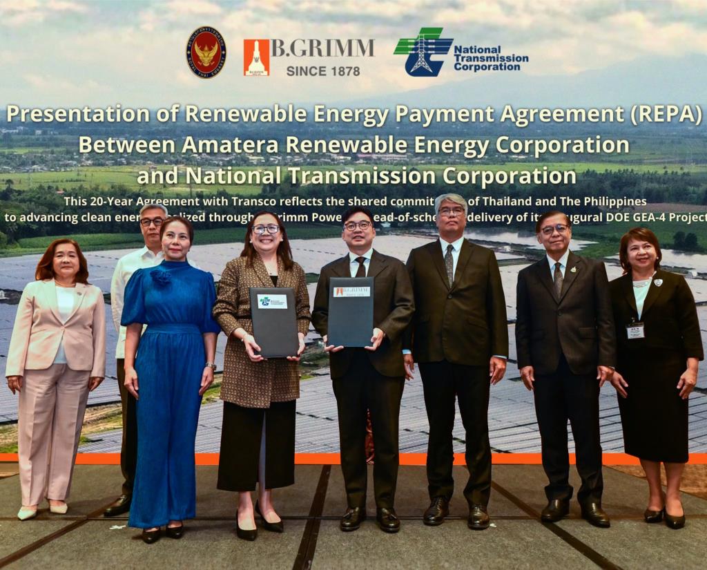 BGRIM -TransCo เซ็นสัญญาซื้อขายไฟฟ้าโซลาร์50MWที่ฟิลิปปินส์