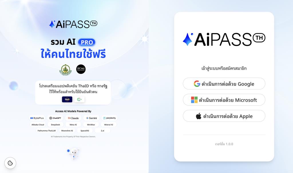 หน้าจอแจ้งให้ยืนยันตัวตน