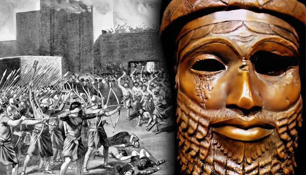 สงครามในอาณาจักร Akkadian กับหน้ากากที่ทำด้วยสำริดของกษัตริย์ Akkadian ภาพจาก www.thecollector.com