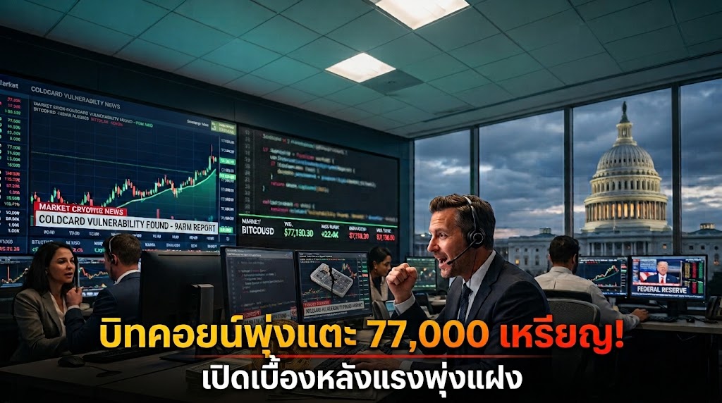 บิทคอยน์พุ่งแตะ 77,000 เหรียญ! เปิดเบื้องหลังแรงพุ่งแฝง