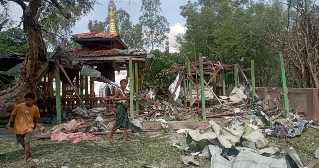 สุดเหี้ยม! กองทัพพม่าโจมตีทางอากาศถล่มวัดในสะกาย ผู้ปฏิบัติธรรมดับ 14 ราย