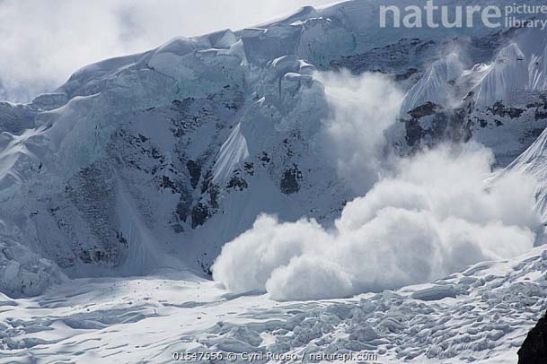 ภาพเหตุการณ์หิมะถล่มบนเทือกเขา Andes ในประเทศ Peru ภาพจาก Cyril Ruoso / www.naturepl.com