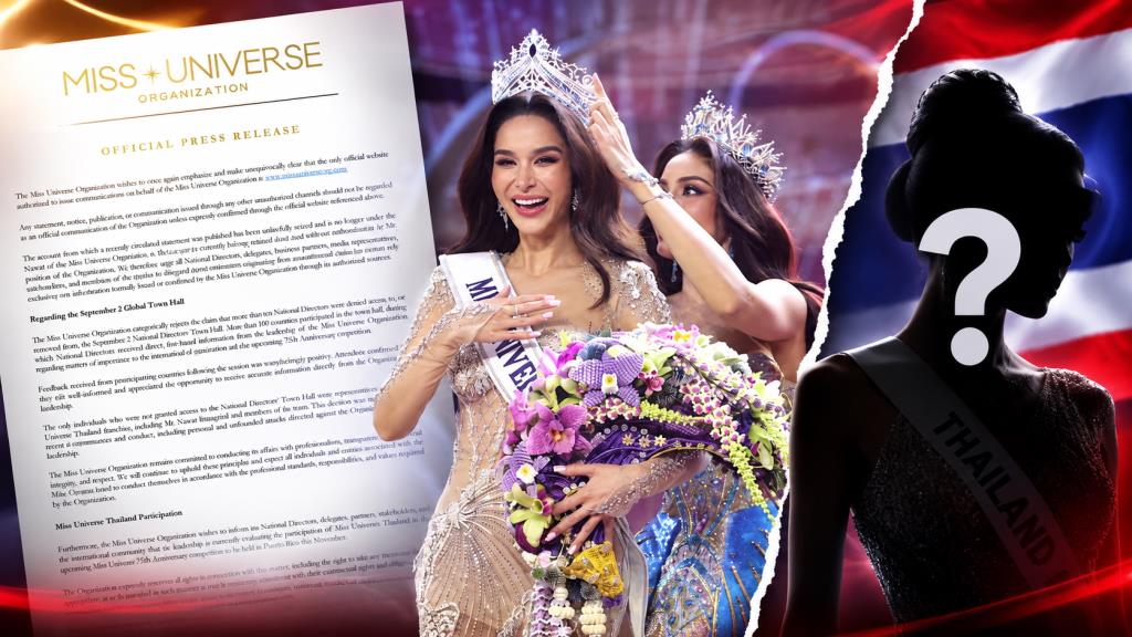 ความขัดแย้งภายใน Miss Universe Organization (MUO) ทวีความร้อนแรง หลังสองฝ่ายในโครงสร้างองค์กรคือ MU East และ MU West ออกแถลงการณ์โต้กันทั้งประเด็นอำนาจบริหาร ช่องทางการสื่อสาร และสิทธิในการเป็นตัวแทนเสียงอย่างเป็นทางการขององค์กร ขณะที่ข้อพิพาทระหว่างสองฝ่ายยังดำเนินอยู่