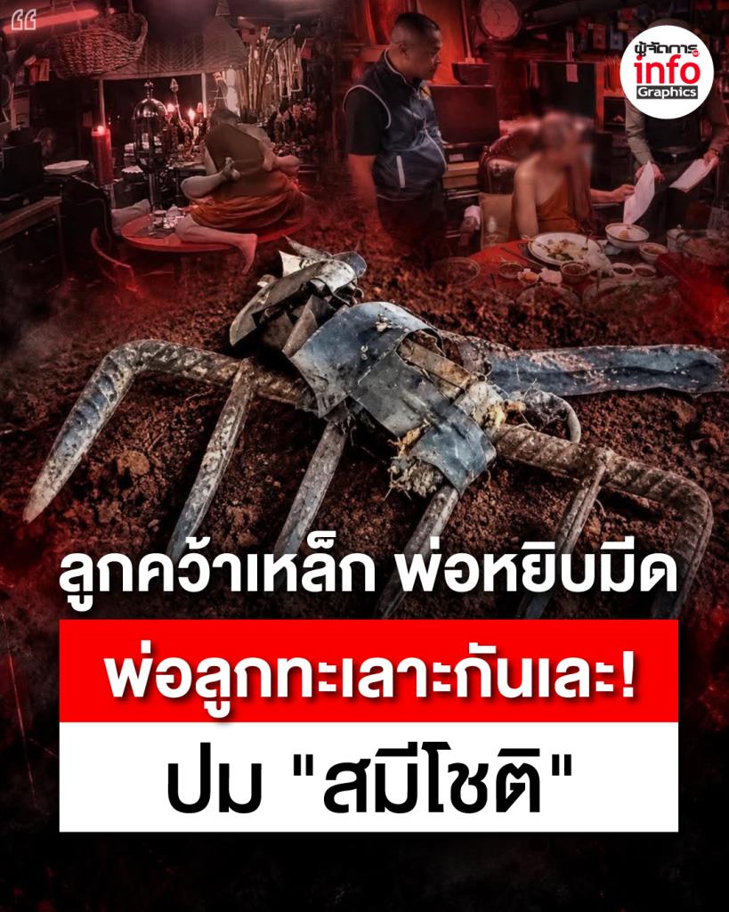ลูกคว้าเหล็ก พ่อหยิบมีด พ่อลูกทะเลาะกัน ปม สมีโชติ