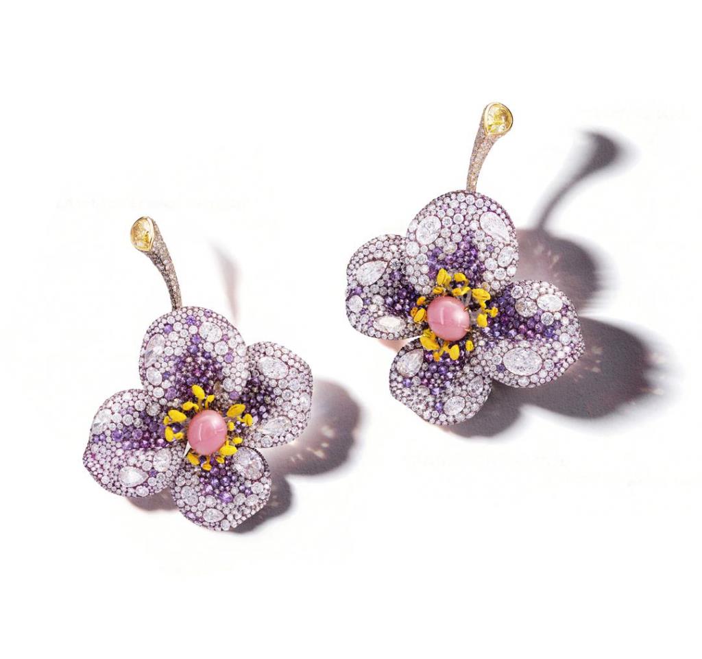 CINDY CHAO White Label Collection Sweet Violet Earrings