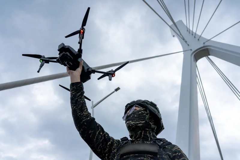 โดรนผลิตโดย Thunder Tiger Technology ของไต้หวัน (แฟ้มภาพ รอยเตอร์)