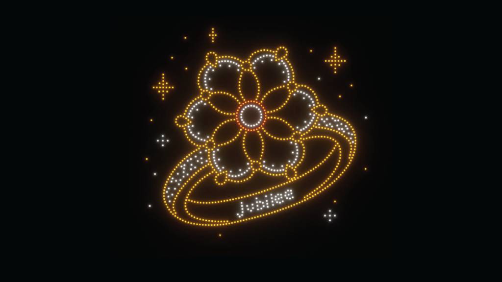 การแสดงโดรนแปรอักษร BLOOM ACROSS THE SKY 