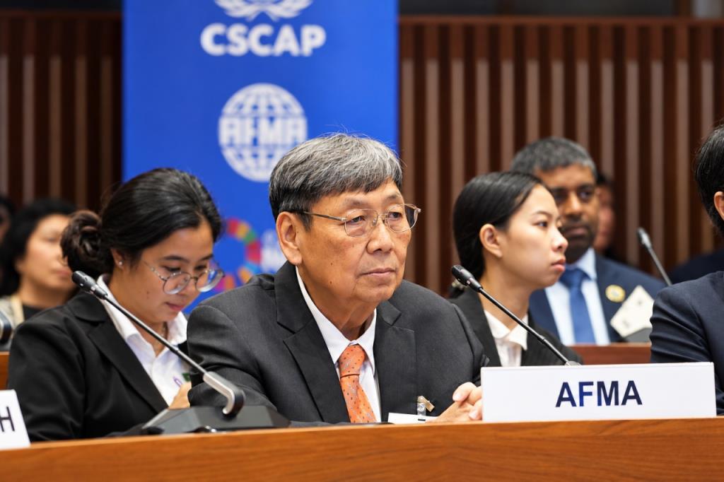 ดร.ธนศักดิ์ วหาวิศาล ขึ้นกล่าวในงาน Climate & Sustainability Capital Forum (CSCAP 2026)