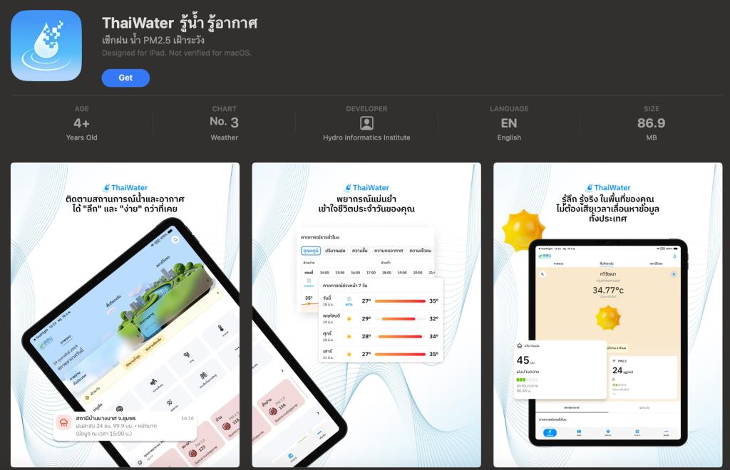  ThaiWater จากสถาบันสารสนเทศทรัพยากรน้ำ