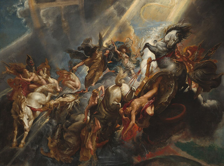 ภาพวาด The Fall of Phaeton โดย Peter Paul Rubens ในปี 1605 ภาพจาก วิกิพีเดีย