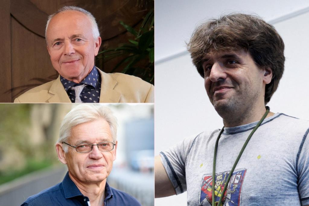 คาร์ล ไดเซอรอธ (Karl Deisseroth) ชาวอเมริกัน (ขวา), ปีเตอร์ เฮเกมันน์ (Peter Hegemann) ชาวเยอรมัน (ล่างซ้าย) และ เกออร์ก นาเกล (Georg Nagel) ชาวเยอรมัน (บนซ้าย) สามนักวิทยาศาสตร์ที่ร่วมกันคว้ารางวัลโนเบลสาขาการแพทย์ประจำปี 2026