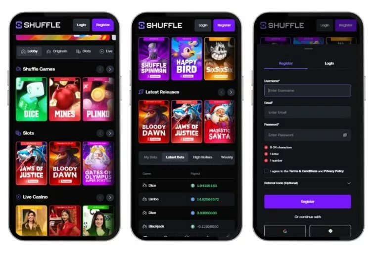 ในช่วงปี 2024–2025 พบว่า Shuffle.com ขยายเกมจนมีมากกว่า 10,000 เกม 