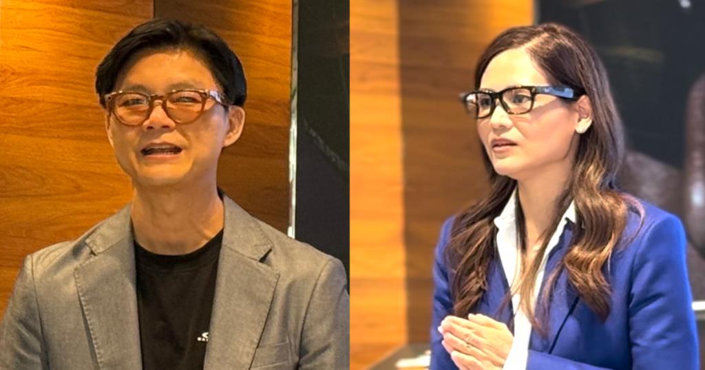 ศุภชัย อาชีวระงับโรค ผู้จัดการประจำประเทศไทย บริษัท EssilorLuxottica ประเทศไทย จำกัด  และ แพร ดำรงค์มงคลกุล Country Director ประจำ Facebook ประเทศไทย จาก Meta