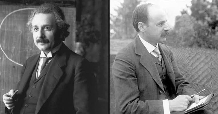 Albert Einstein (ซ้าย) กับ Karl Schwarzschild (ขวา) ภาพจาก medium.com